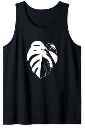 Buntes Monstera-Hemd Monstera Variegata Albo Tank Top