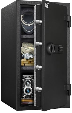 TIGERKING 3.47 Cu Ft Fireproof Safe for Home Office