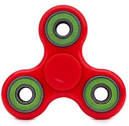 Toyland® Fidget Hand Spinner – Stress- und Angstabbau (rote und grüne Ringe)