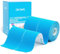 OK TAPE Bande Kinésiologie Tape, ruban athlétique élastique en coton original de base pour le soutien et la récupération, sportif thérapeutique pour soulager la douleur, 5cm x 5m,2 Rouleaux,Bleu