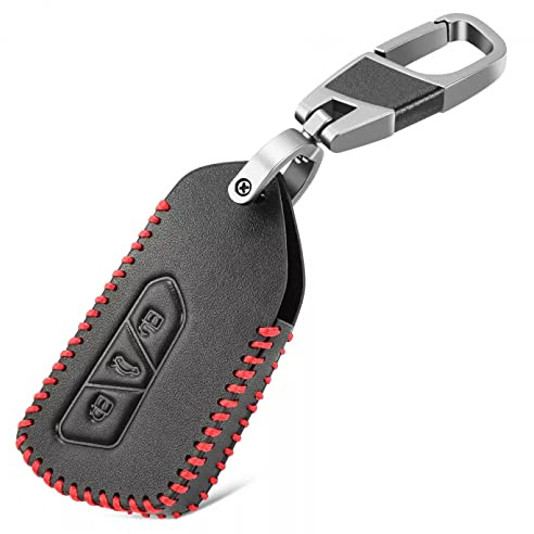 Leder Autoschlüssel Hülle Schlüsselanhänger passend für VW Golf 8 Lederhülle Schlüsselhülle passend für Skoda Octavia A8 MK4 Mk8 2020 2021 passend für Seat Leon Mk4 Cupra Formentor