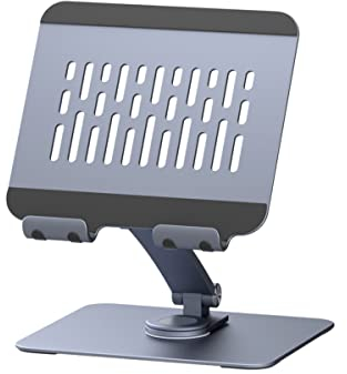 Hagibis Tablet-Ständer, verstellbar, faltbar, höhenverstellbar, Aluminiumlegierung, für iPad Pro 9,7, 10,5, 12,9 Air Mini, Microsoft Surface, Samsung Galaxy, Kindle, Switch (iPS02)