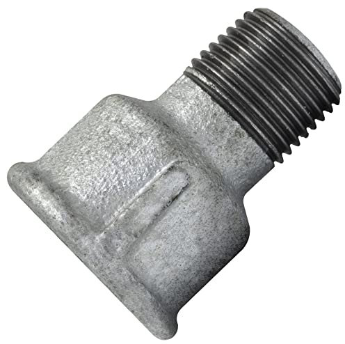 AERZETIX - C65067 - Manguito reducción macho-hembra 1/2'' x 3/4'' galvanizado - en hierro fundido - racor tubo rosca para atornillar - fontanería-calefacción instalación de agua potable alimentación