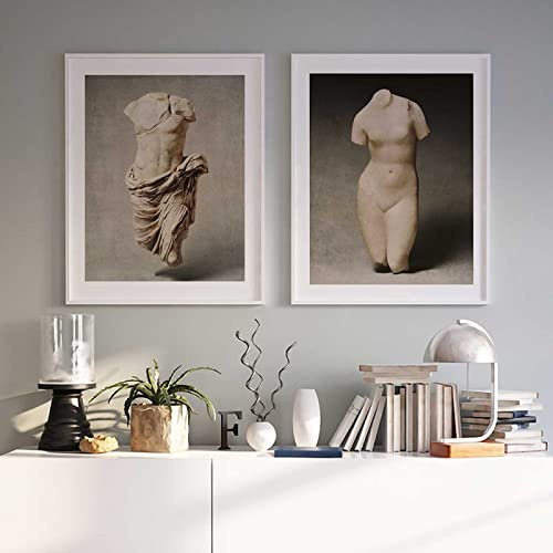 Aphrodite Griechische Mythologie Skulptur Poster 2 Stück Leinwanddruck Antikes Griechenland Statue Fotografie Malerei Schlafzimmer Wand Kunst Dekoration 60Cmx80Cmx2Pcs Kein Rahmen