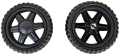 UtySty 2 Pack Shopping Cart Wheels Replacement 5 inch Dia Rubber Foam Wheel Repair for Grocery Carts Folding Rolling Bag Bowling Ball Laundry Trolley Dolly Garbage Trash Can