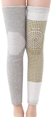 Ginocchiere Autoriscaldanti, Ginocchiera Riscaldata, Ginocchiera Autoriscaldante, Ginocchiere Termiche, Adesivi per Ginocchio Moxibustione, Ginocchio Riscaldato per Alleviare lo Stress,Grigio Lunga