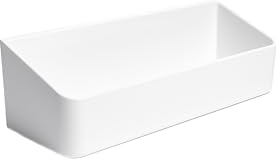 Duschregal-Badezimmer Regal- Duschkorb aus Kunststoff - Duschkorb ohne Bohren- Rechteckige Duschregal- Badezimmer Organizer- Shampoo Regal- Duschkorb mit Aufkleber-Weiß Duschregal