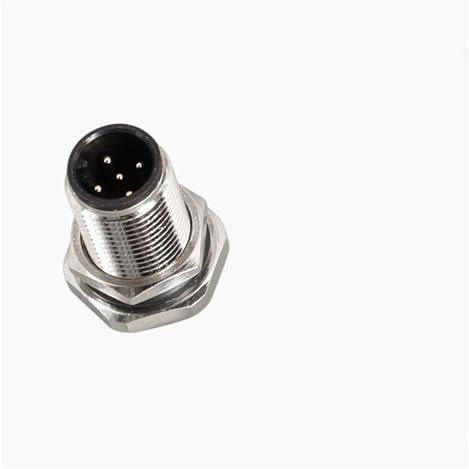 SIBBLE Wasserdichter industrieller M12 4 5 8 12-poliger ABD-Typ-Luftfahrt-Schweißsensor-Anschluss, männlich und weiblich, Montage an der Vorder-/Rückplatte (Color : 5P Front Male)