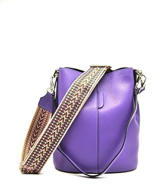 Superflybags Donna Borsa a Secchiello in vera Pelle Modello ULM 24x20x14 Made in Italy