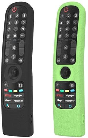 2 Pezzi LG Magic Control 2022/2023 MR22GA/MR23GN Compatibile con telecomando LG TV, MR22GN, MR21GA, OLED QLED Custodia telecomando LG Smart TV Magic Control Copertura protettiva,(nero+verde)