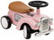 Baroni Toys Vintage Rutschfahrzeug für Kinder von 12 bis 36 Monaten, Retro Rutschauto mit Hupe, Staufach, Lenkstange und stabilen Rädern zum Laufenlernen, 25x59x35 cm (Rosa)
