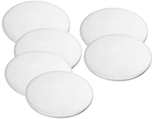 PATIKIL 50mm Steel Disc, 6Pcs Metal Stamping Blanks Tags Circle Round Metal Plate Strike DIY 304 Stainless Steel for Laser Engraving Stamping Craft Name Tag