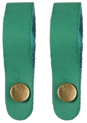 Gitarren-Umhängeband aus Leder, mit Metallknöpfen, Zubehör für akustische und elektrische Gitarre, 2 Stück