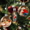 Personalisierte Weihnachtskugeln mit Foto, Weihnachtskugel personalisiert mit doppelseitig bedrucktem Foto, Personalisierter Weihnachtsschmuck für Familie, Freunde, Partner und Babys - Runder Kuchen