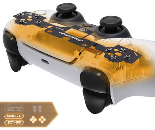 eXtremeRate Face Clicky Kit Manette pour ps5 BDM-010 BDM-020,Kit de Boutons Face Tactiles Silicone pour ps5 Controller BDM-020 010,Kit Clic de Souris pour ps5 Boutons d'Action Dpad-Pas de Manette