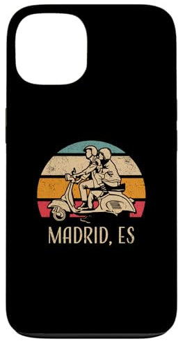 iPhone 13 Madrid Spain Vintage Style Scooter Design Case