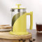 GIZNXBA French Press Coffee Maker Coffee Press, With 3 Filters System, Heat Resistant Thickness Borosilicate Glass, Stainless Steel, Cold Brew Coffee Tea Pot, Easy To Clean(/Yellow,800ml)