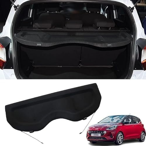 ZHANGJF Auto Einziehbare Hintere Kofferraum Hutablage Für Hyundai I10 2014 2015 2016 2017 2018, Kofferraumabdeckung Cargo Kofferraum Abdeckung Ablagen