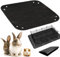Tapis Imperméable pour Parc à Cochon d'Inde 150x100 cm Coussinets Pipi Lavable pour Lapin Base Téutilisable pour Cochon d'Inde Fond de Cage Anti Urine pour Hérisson Lapin Petits Animaux, Noir