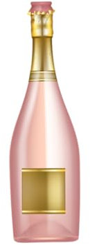 Edible print Pink Champagne bottle bubble Cake topper decoration premium icing paper - uncut (7)