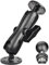 VAUBORTTI Aluminum 1.5 Ball Mount for Garmin Striker 4 Fish Finder, Compatible with RAM C Size, 2 AMPS Round Plate & T-Bolt for Kayak or Boat Track Rail Mounting