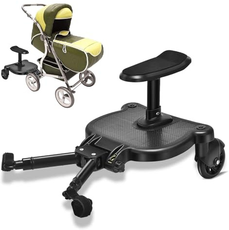 Board mit Sitz, Stehbrett, Board für Kinderwagen, Board Trittbrett, Kinderwagen Zubehör mit Kinderwagensitz für jeden Kinderwagen erhältlich Bearing 25KG