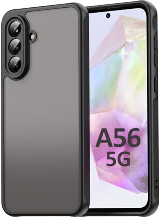 Hülle kompatibel mit Samsung Galaxy A56 | Matte stoßfeste Handyhülle | Kratzfestes Bumper Case | Schwarz