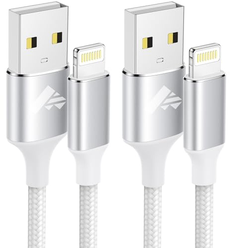 Aioneus Cable iPhone 3M 2Pack [Apple MFi Certificado] Largo USB Cargador iPhone Carga Rápida Nylon Trenzado Lightning Cable para iPhone 14 13 12 11 Pro XS MAX XR X 8 7 6S Plus 5 5S, iPad