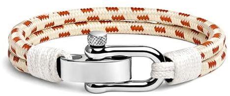 Uniqal | Segeltau Armband Herren & Damen | Maritimes Armband mit Edelstahlschäkel | Robust & Wasserfest, Geschenk für Sie & Ihn | Nautisch bracelet