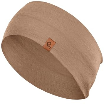 menique Dehnbare Sport-Yoga-Stirnbänder für Damen, 100% Merinowolle, Schweißbänder, Kopfbedeckung, Bandana