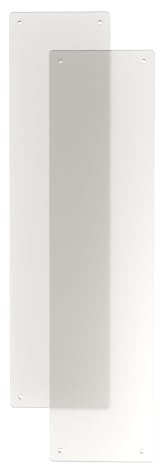 Door Finger Plate with Screws (2, Clear)