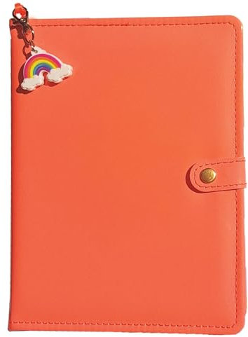 Snap Journal: Neon Rainbow - Hardcover-Notizbuch/Tagebuch/Memo mit stabiler Ringbindung und Druckknopf: Unser langlebiges Notizbuch als ständiger Begleiter