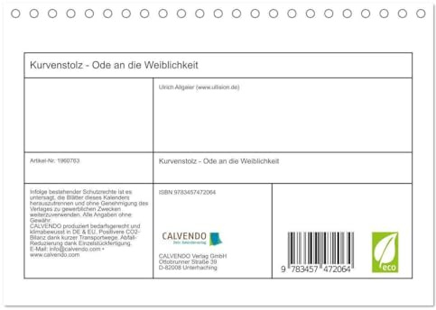 Kurvenstolz - Ode an die Weiblichkeit (Tischkalender 2026 DIN A5 quer), CALVENDO Monatskalender: Dicke Pracht, kunstvoll im Akt (CALVENDO Erotik)