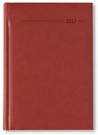 Buchkalender Tucson rot 2017 - Bürokalender A5 / Cheftimer A5 - 1 Tag 1 Seite - 352 Seiten