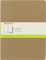 Moleskine Cahier Journal, Set 3 Quaderni con Pagina Bianca per Appunti, Copertina a Tinta Unita in Cartoncino e Cucitura a Vista, Colore Marrone Avana, Dimensione Extra Large 19 x 25 cm, 120 Pagine