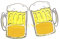 W WIDMANN MILANO Party Fashion 6778O - Bierfestbrille, Bierbrille, Mottoparty, Karneval, Volksfest, ['Gelb', 'Weiß']
