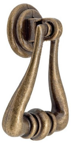 1 X Drop pull handle 47mm antiqued brass effect cupboard cabinet knob by Swish.