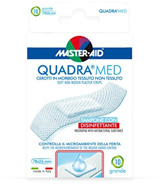 Master Aid Quadra Med Strip, 10 Pezzi Grande - 1 Prodotto