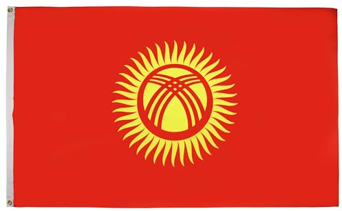 BANDIERA KIRGHIZISTAN 90x60cm - BANDIERA KIRGHISA 60 x 90 cm - AZ FLAG