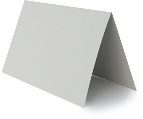 25 Tischkarten zum selbst Beschriften - Hell Grau Grammatur: 240 g/m² - 100 x 60 mm 10 x 6 cm