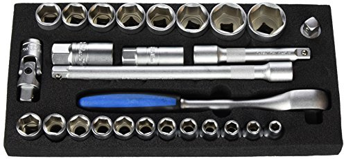 SW-Stahl Steckschlüssel 1/2 Zoll, 24 teilig, Z2533-14EM