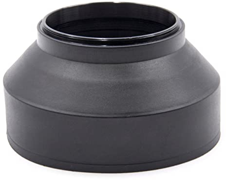 vhbw Gegenlichtblende kompatibel mit Panasonic Leica D Summilux 25mm 1.4 62mm Objektiv Schwarz, Gummi, Rund