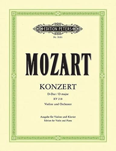 Violin Concerto No. 4 in D K218 Edition for Violin and Piano: Cadenzas