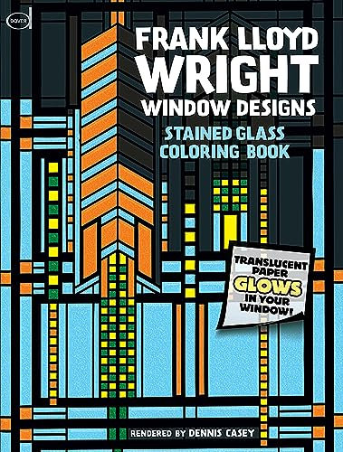 Stained Glass Window Designs of Frank Lloyd Wright (Dover Design Stained Glass Coloring Book)