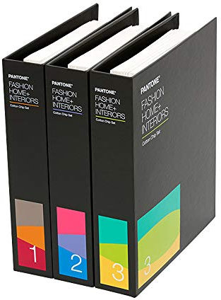 Pantone FHIC400A Cotton Chip Set - L'outil de communication textile de Pantone, référence de bureau portable en trois volumes avec échantillons détachables
