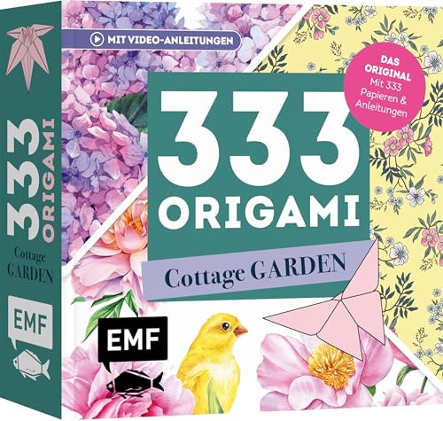 333 Origami – Cottage Garden – Wunderschöne Papiere falten für Blumen-Fans: Das Original: Mit Anleitungen, Videos und 333 Papieren: Hochwertiges Origami-Papier mit 40 verschiedenen floralen Mustern