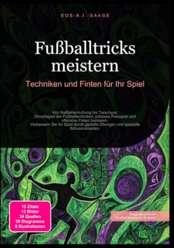 Fußballtricks meistern: Techniken und Finten für Ihr Spiel: Von Ballbeherrschung bis Torschuss: Grundlagen der Fußballtechniken, präzises Passspiel ... Übungen und spezielle Schussvarianten.