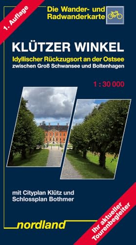 Nordland Karten, Uckermark, Seengebiet um Fürstenwerder: 1:30000 mit Cityplan Klütz und Schlossplan Bothmer