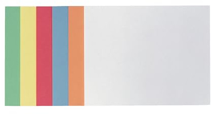 FRANKEN selbstklebende Moderationskarten Rechteck, 249 x 200 mm, sortiert, 300 Stück, farblich sortiert, MKS2399