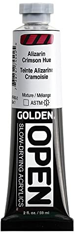 Golden : Open : Slow Drying Acrylic Paint : 59ml : Alizarin Crimson Hue VII